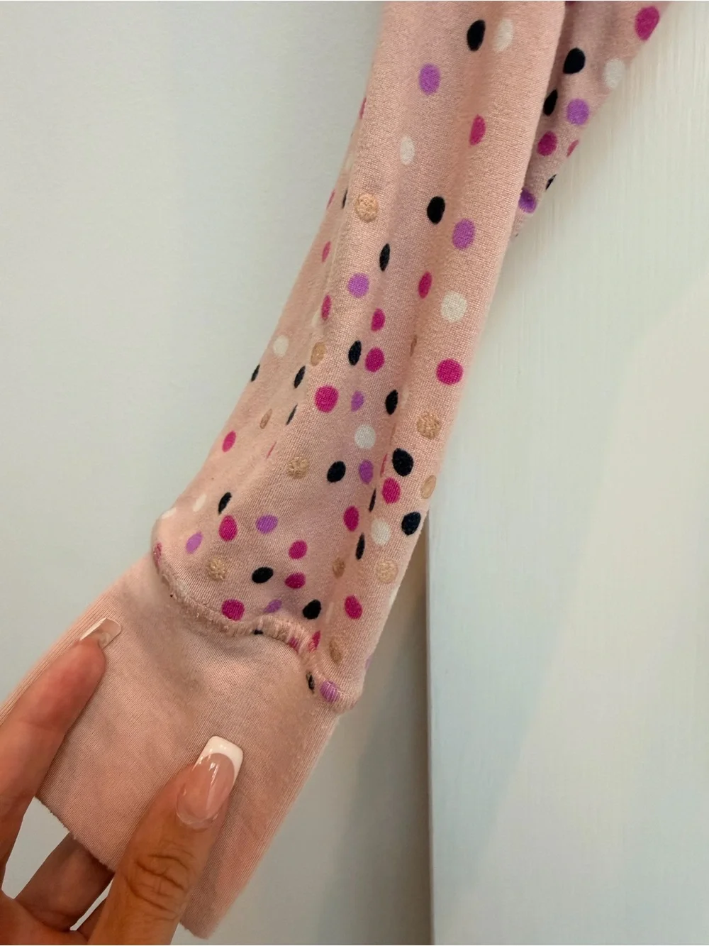 kate spade New York Festive Confetti Dot Pajama Top In Pink Polka Dot Size S